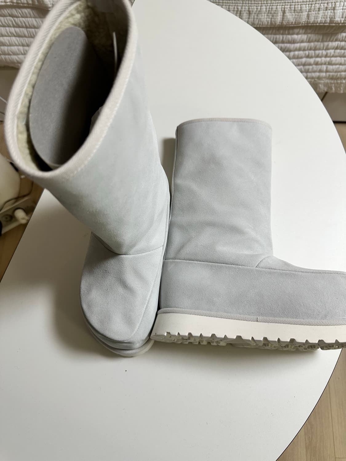 (230) MM6 오프화이트 스웨이드 부츠 36 상품이미지2