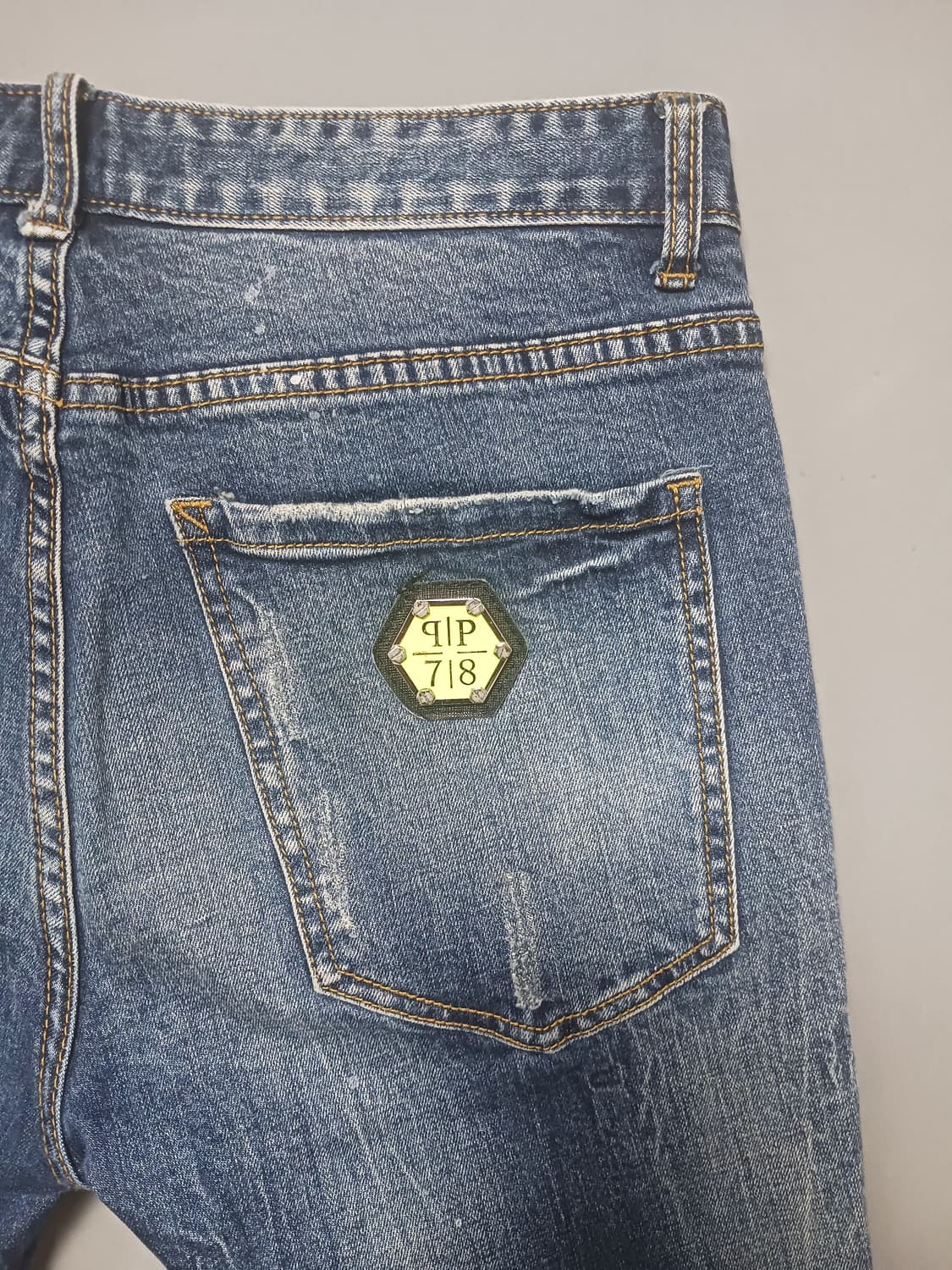 [32] 필립플레인 데미지 형광 스트레이트진 청바지 상품이미지9