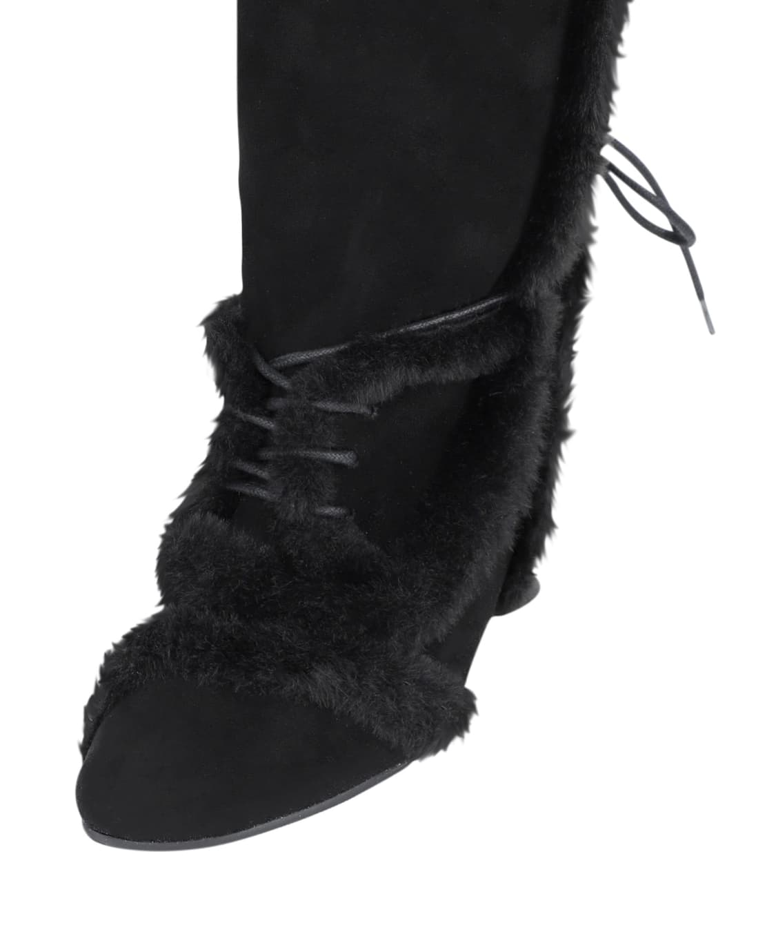 OJOS Asym Shearling Wedge Boot black 250 상품이미지3