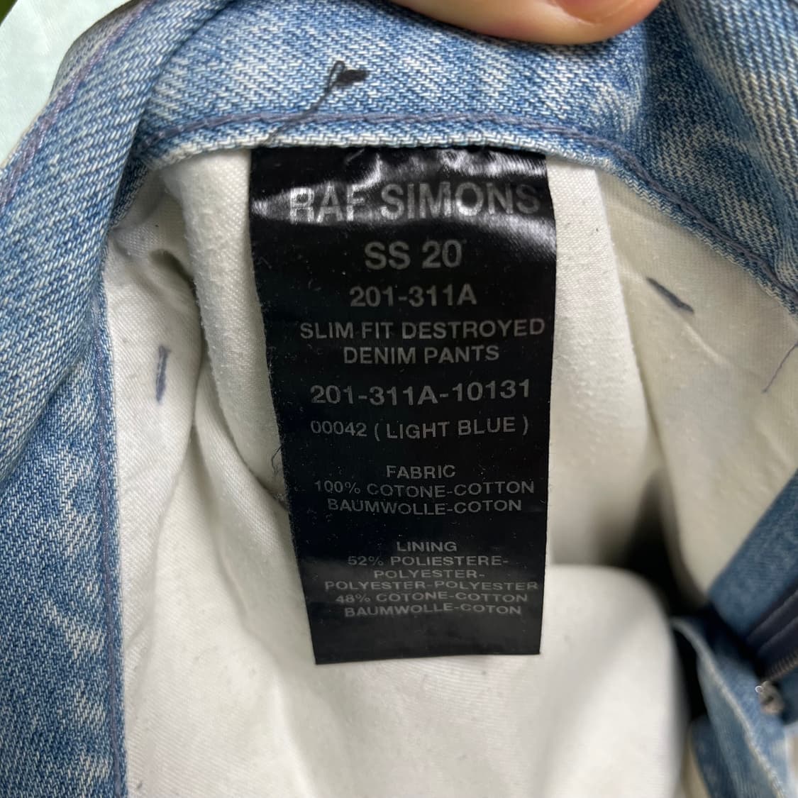 라프시몬스 디스트로이드 데님 진 상품이미지5