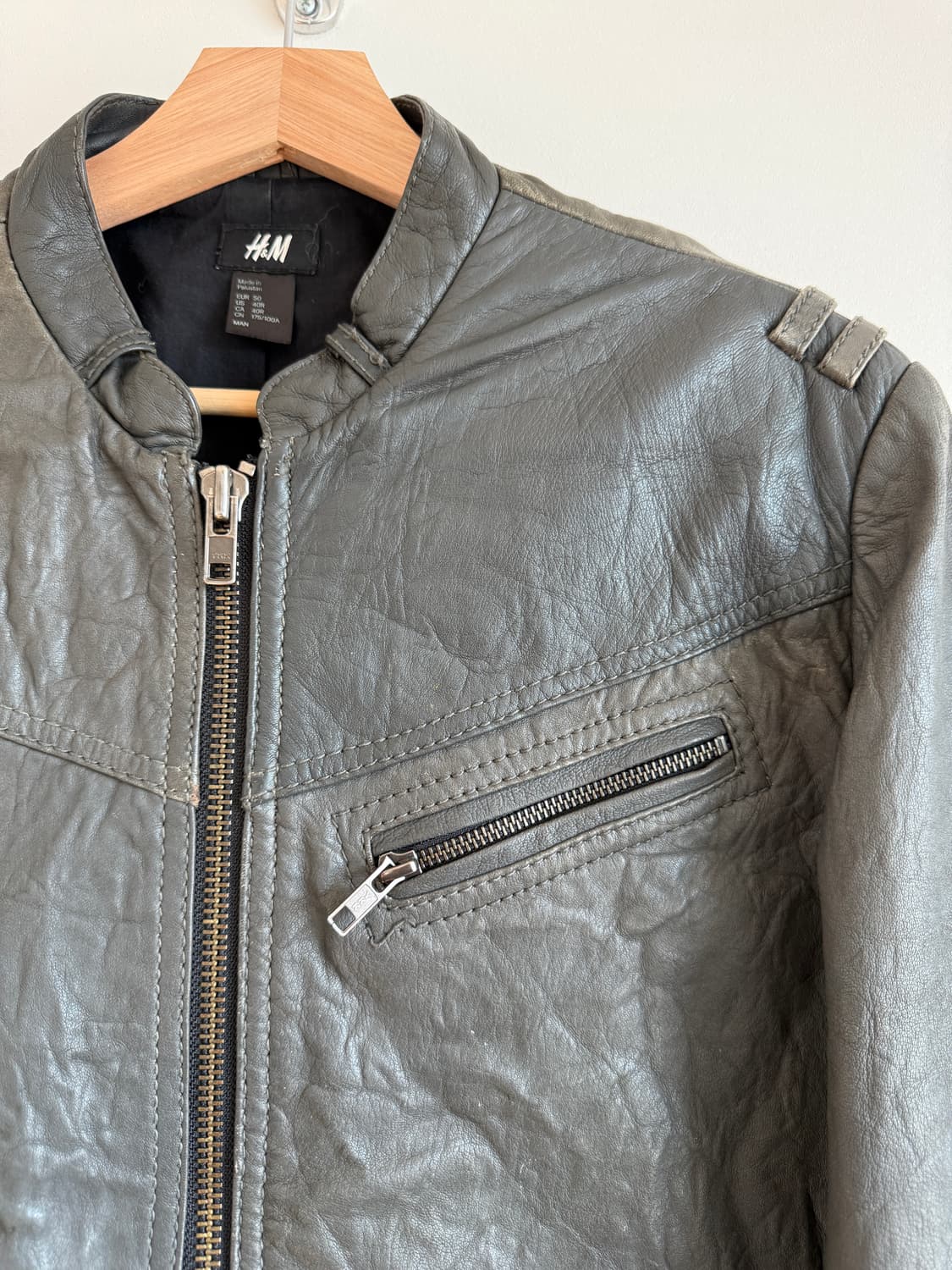 H&M 레더 자켓 상품이미지3