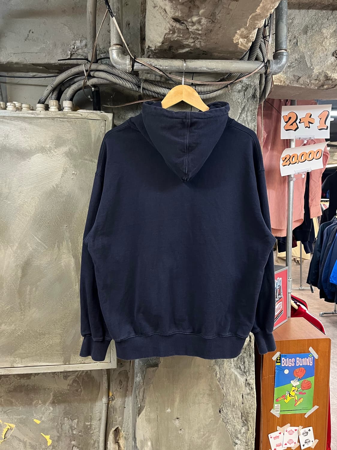 에이카화이트 AECA 빅로고 후드티 네이비 L #csz3321 상품이미지2