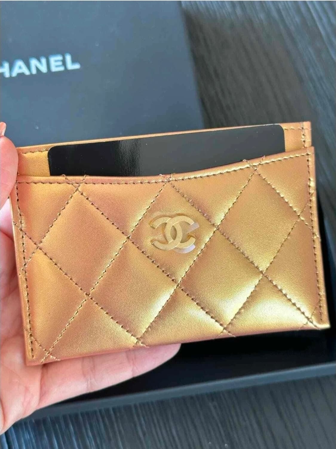 샤넬 금장 카드홀더 퀼팅 내장칩 모델 한정판 상품이미지3