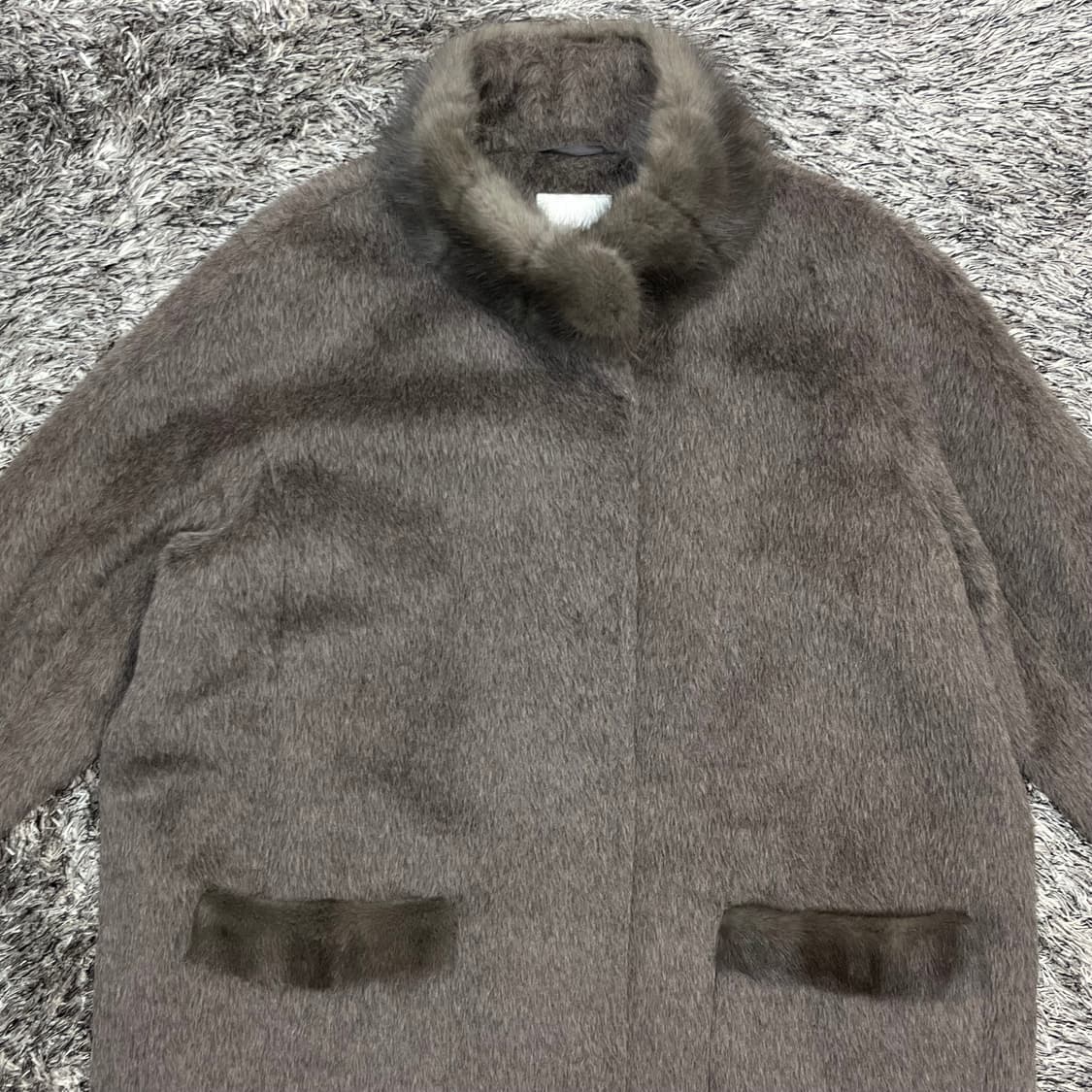 라씨엔토 여성 알파카 밍크(배색) 코트 (88) 상품이미지2