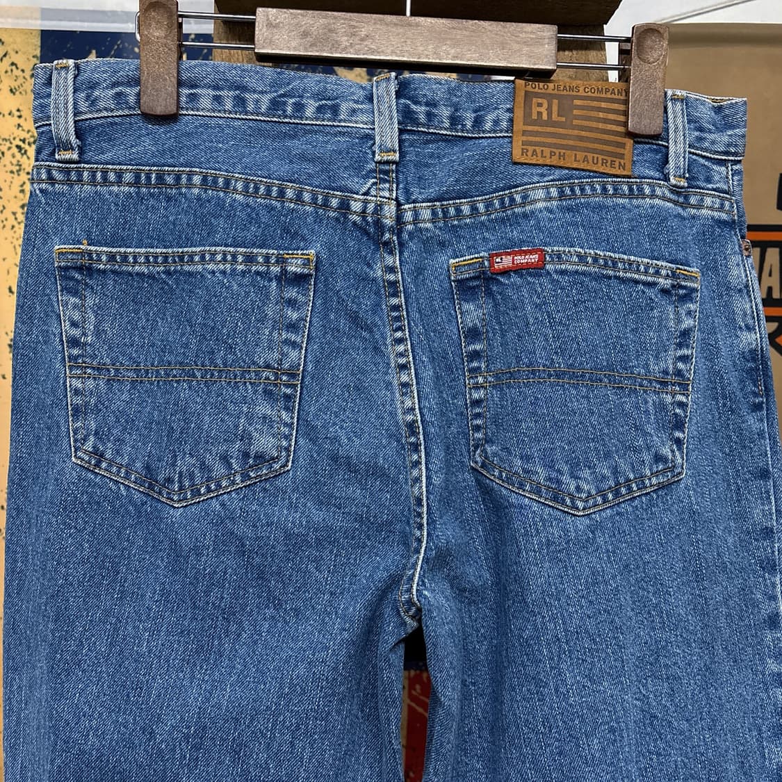 00s 폴로진스 빈티지 페이딩 배기핏 크롭 데님팬츠 N715 상품이미지6