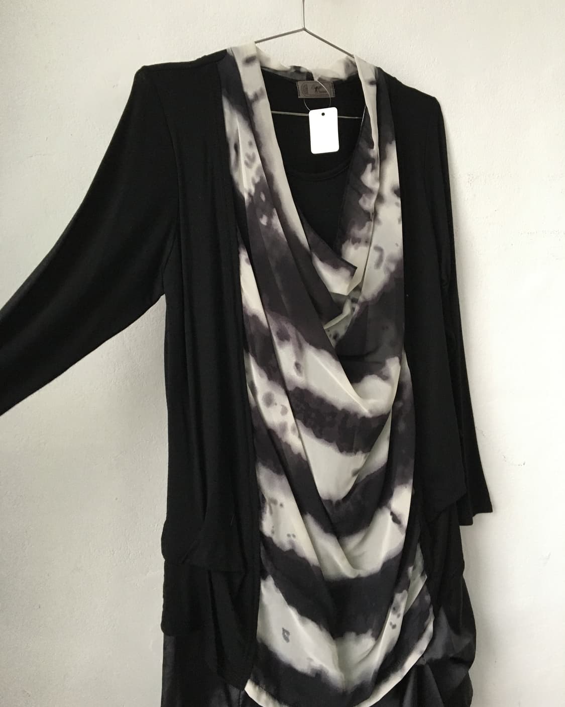 Dyed drape cardigan layered sleeve 상품이미지4
