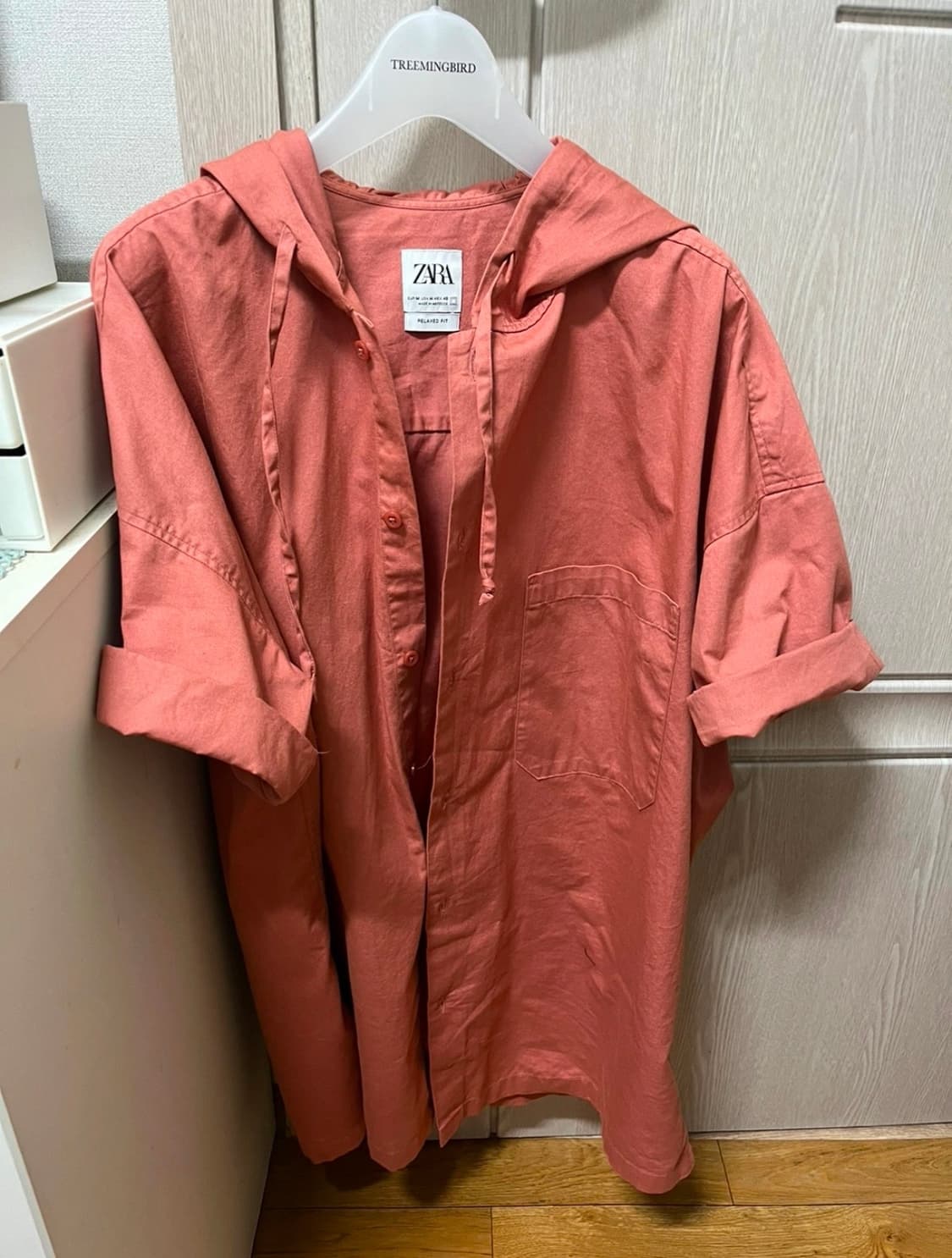 자라 zara 반팔 후드 남방 상품이미지2