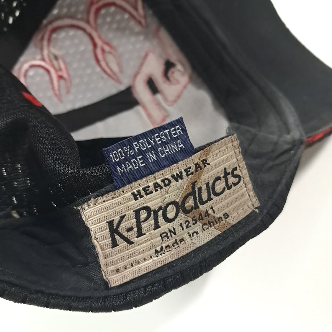 스냅온 90주년 기념 블랙 & 레드 플레임 메쉬 캡 P2115 상품이미지7