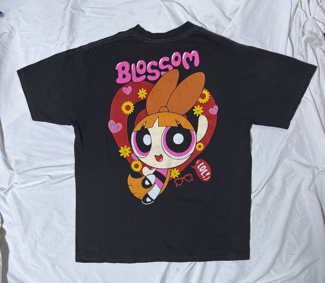 파워퍼프걸 블로섬 캐릭터 양면 프린트 티셔츠 y2k 상품이미지2