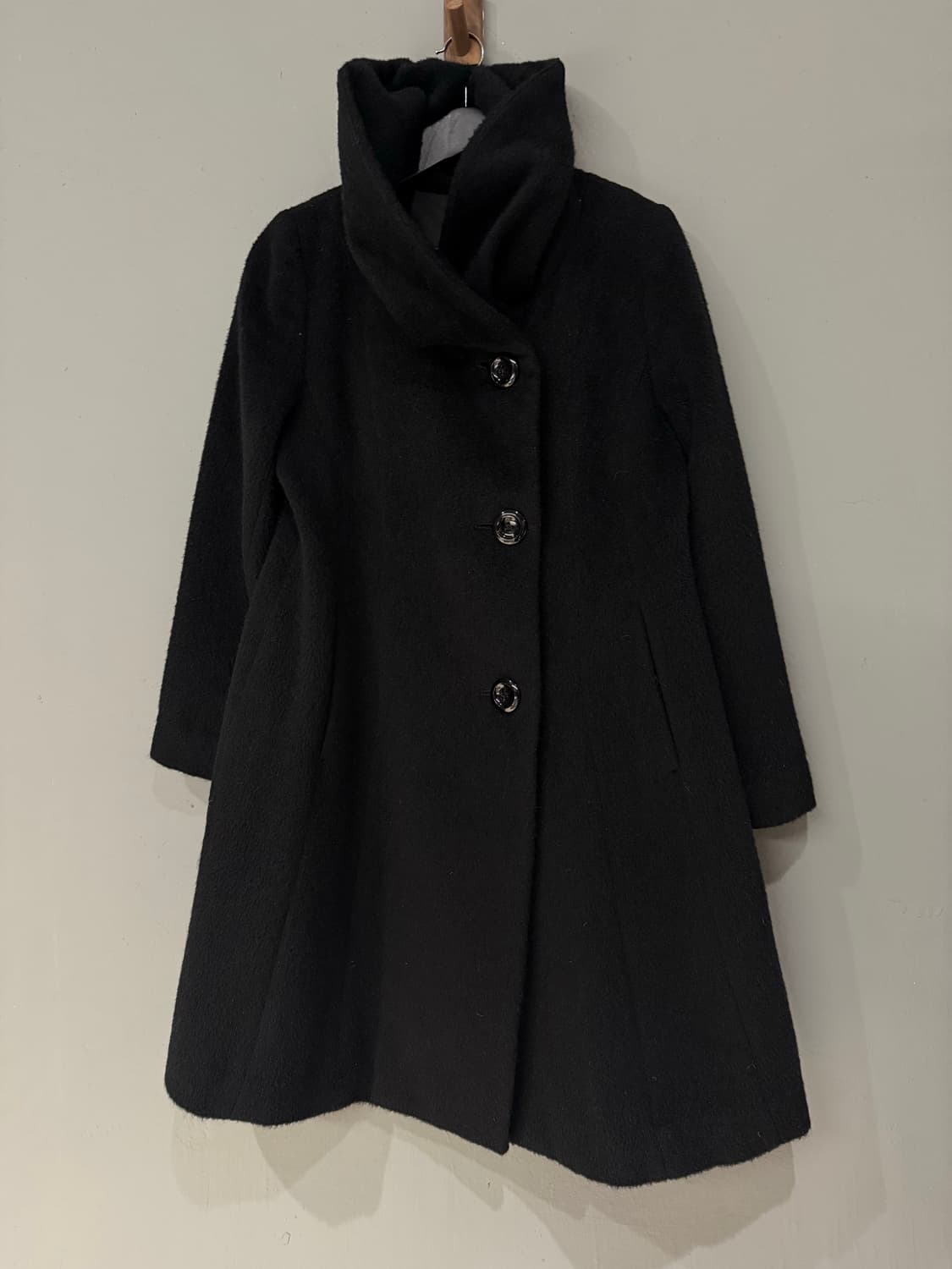High-neck collar big button coat 상품이미지5