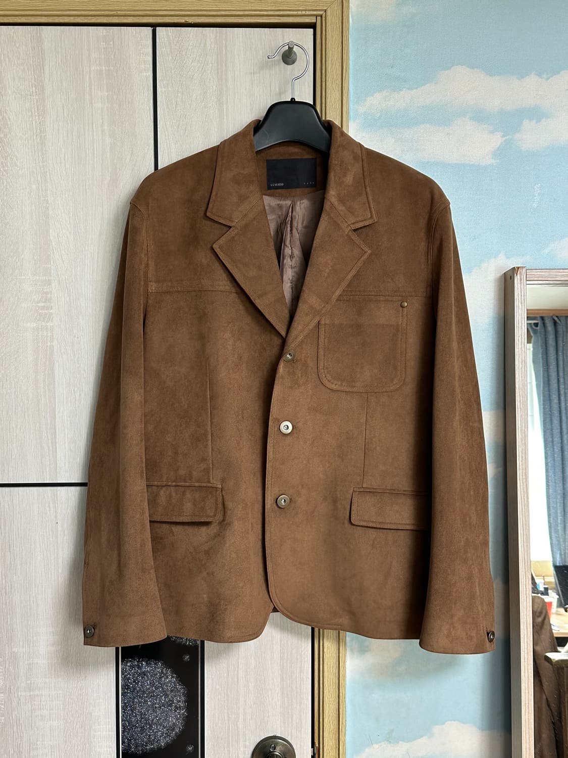 (3) 르마드 테일러 페이크 스웨이드 자켓 - 브라운 상품이미지2