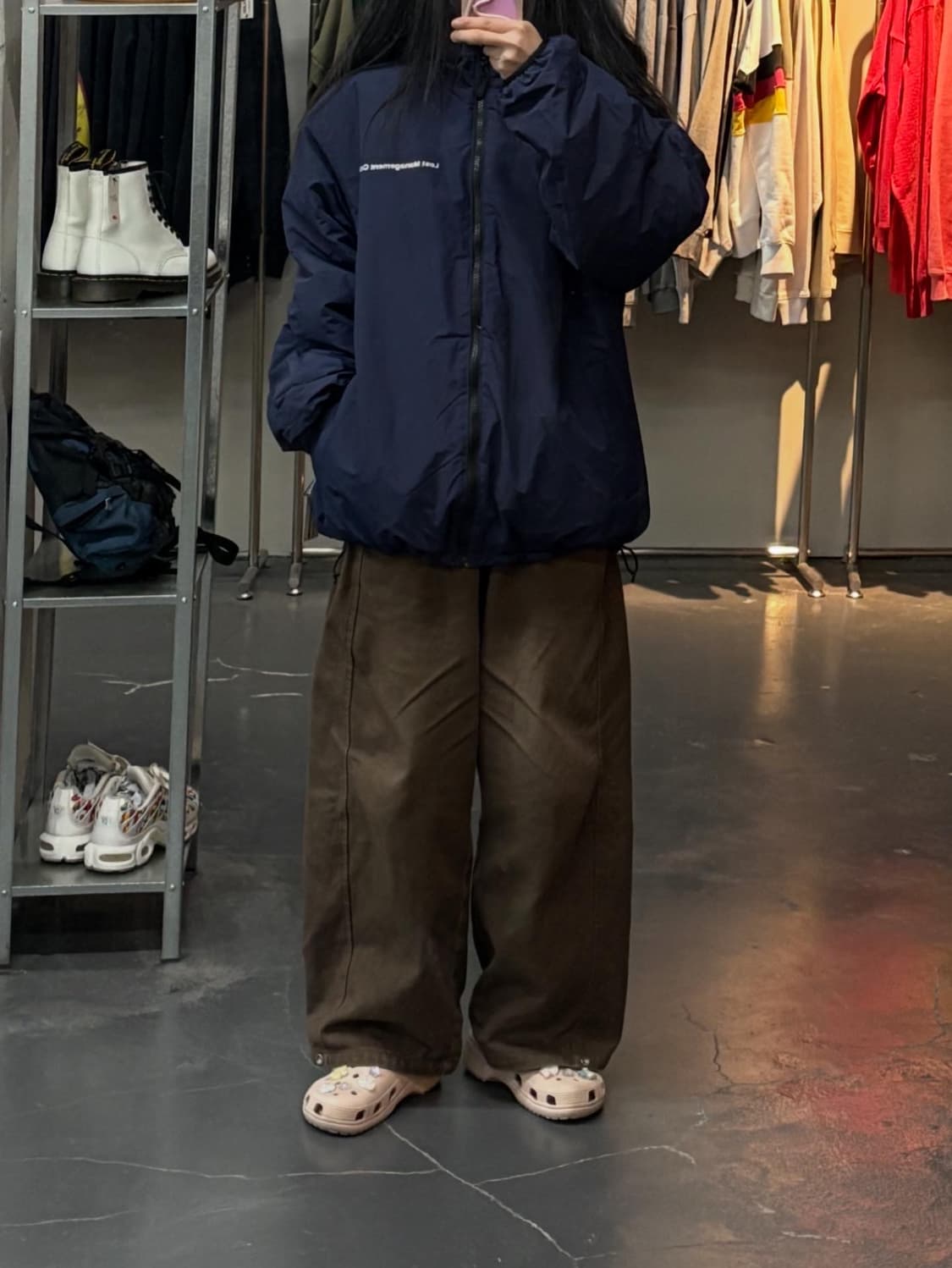 LMC 리버시블 오렌지 네이비 후드다운 패딩 A2994 상품이미지2