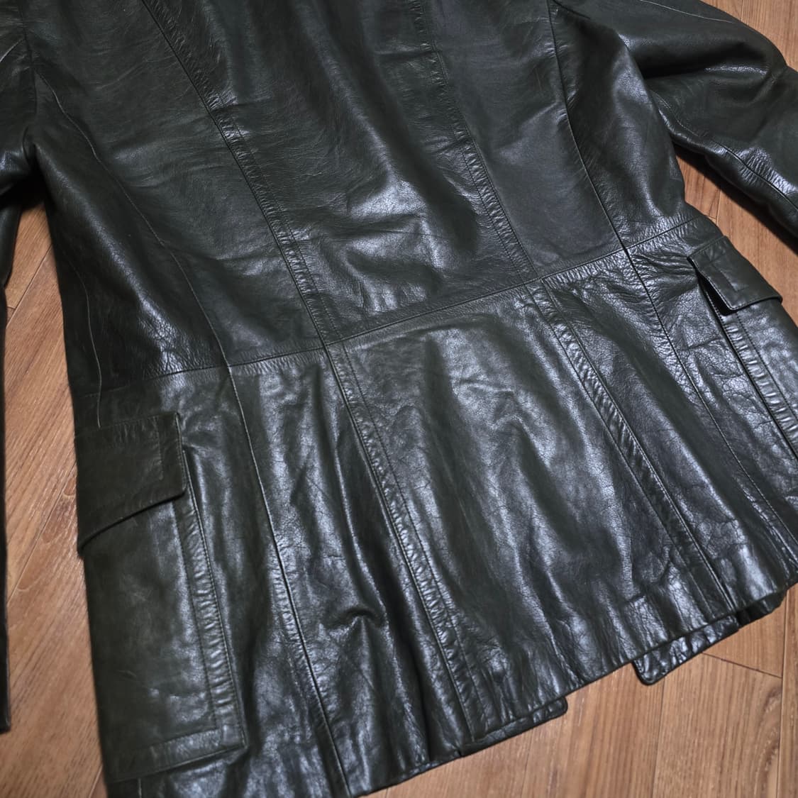 아르마니 카키 가죽자켓 105 상품이미지6