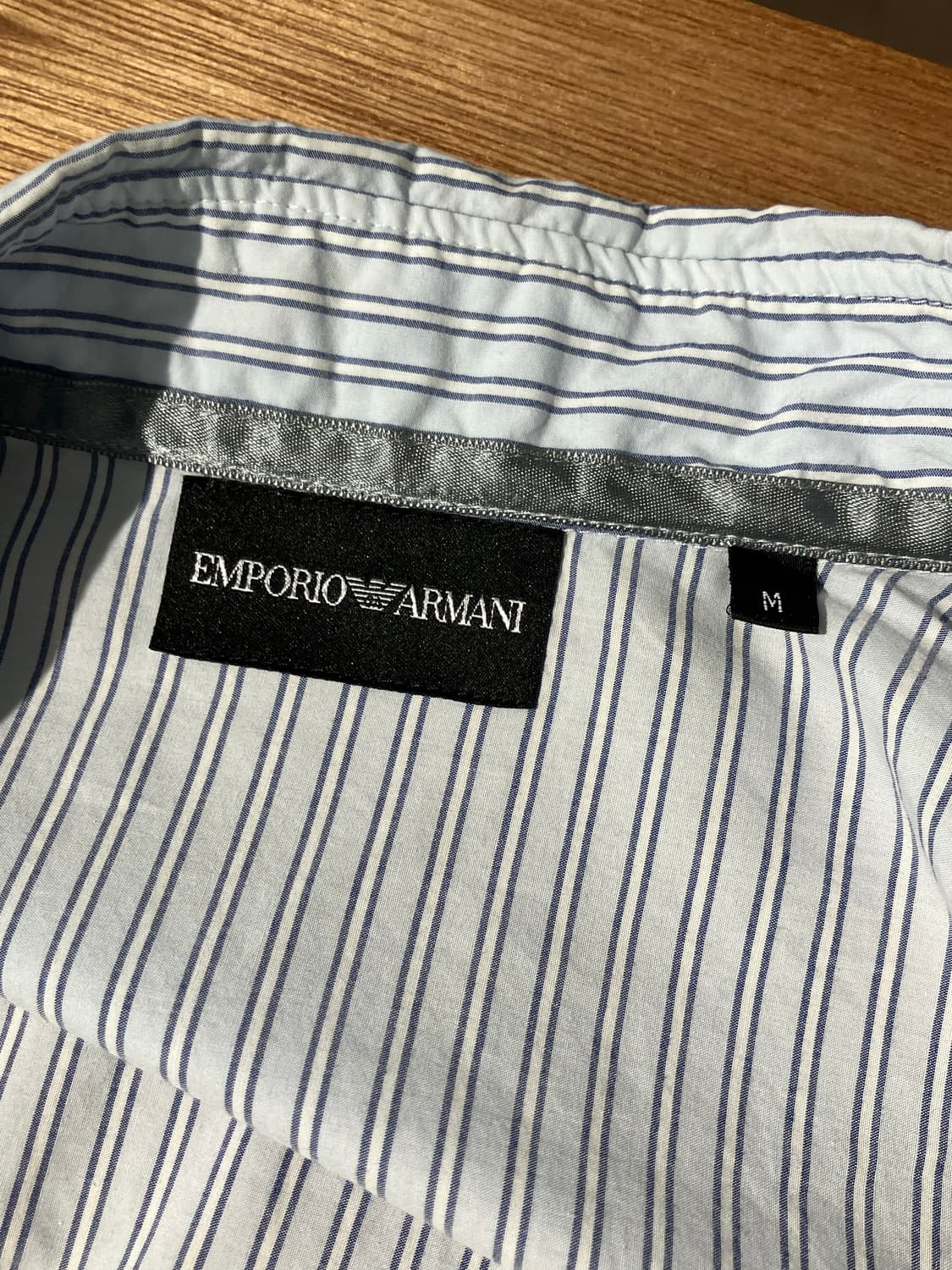 Emporio Armani 이탈리아 라벨 슬림 스트라이프 셔츠 M 상품이미지9