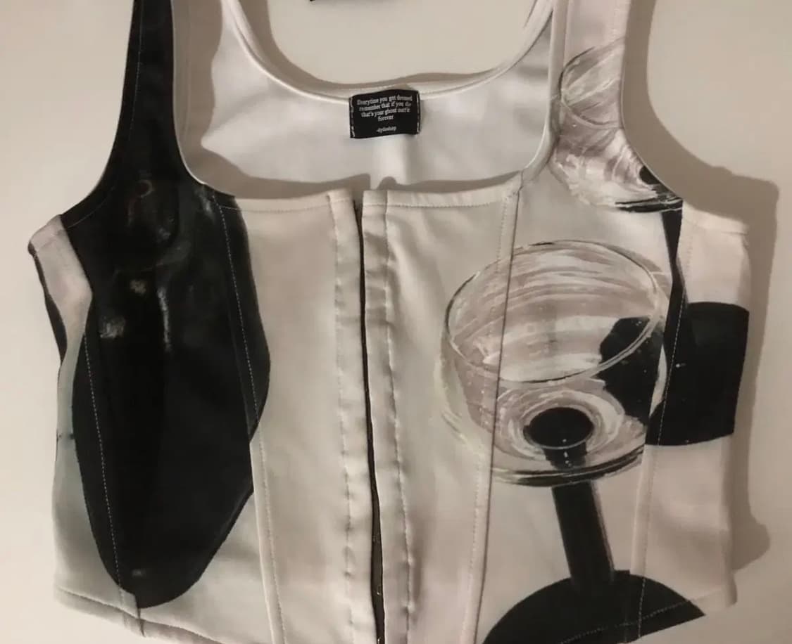 dydoshop 디와이도샵 실루엣 코르셋 나시 상품이미지3