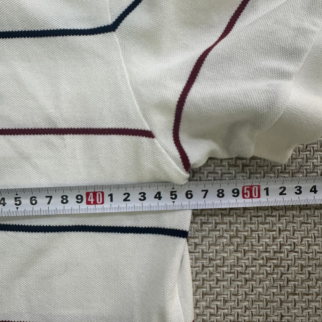 S 빈폴 화이트 스트라이프 폴로 셔츠 0414D 상품이미지5