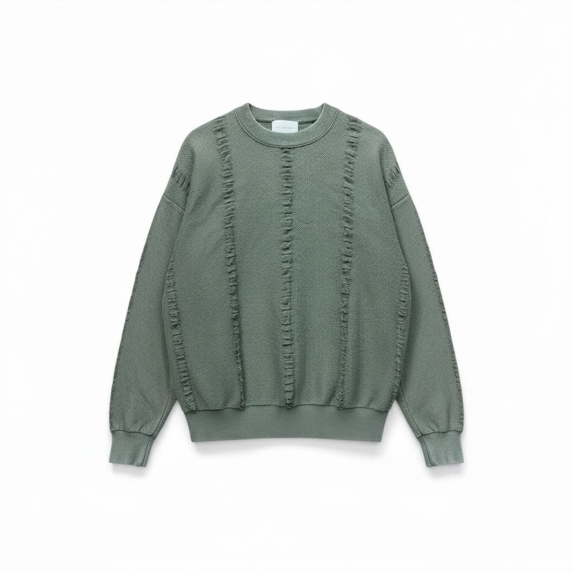 VIntage 데미지 워싱 올리브 카키 맨투맨 상품이미지2