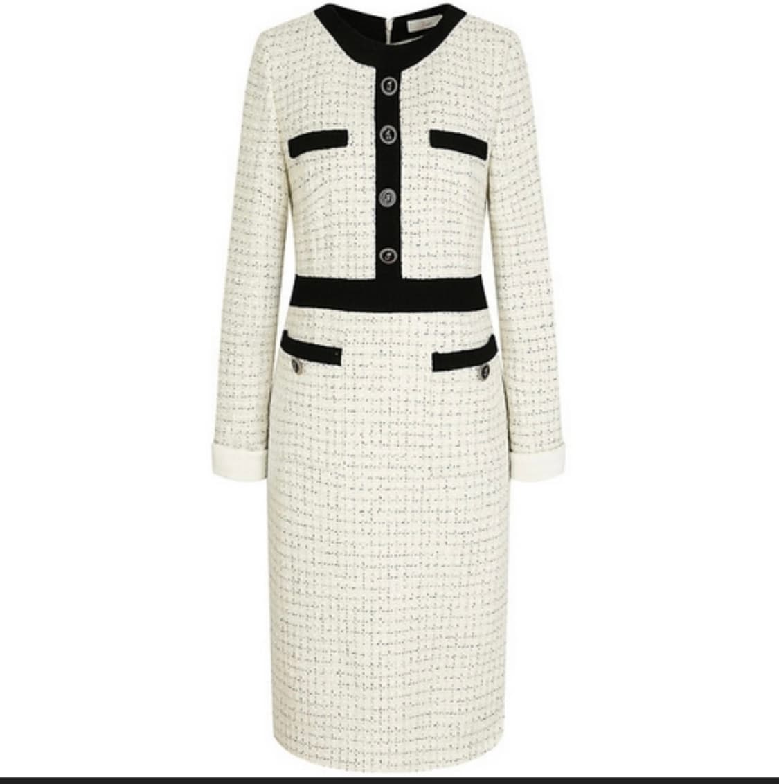 JJ 지고트 트위드 배색 원피스 상품이미지1