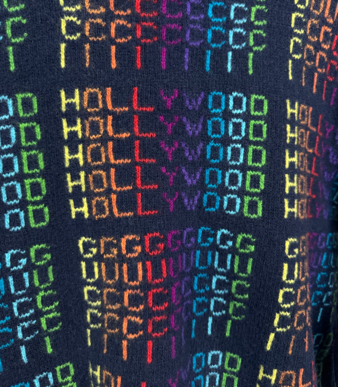 GUCCI 구찌 도버스트릿마켓 에디션 레인보우 HOLLYWOOD 울 스웨 상품이미지4