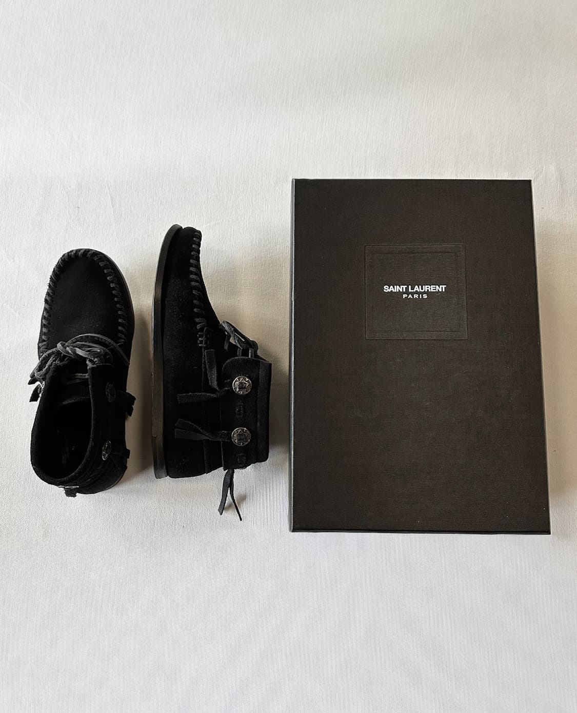 SAINT LAURENT suede tassel boots 상품이미지3