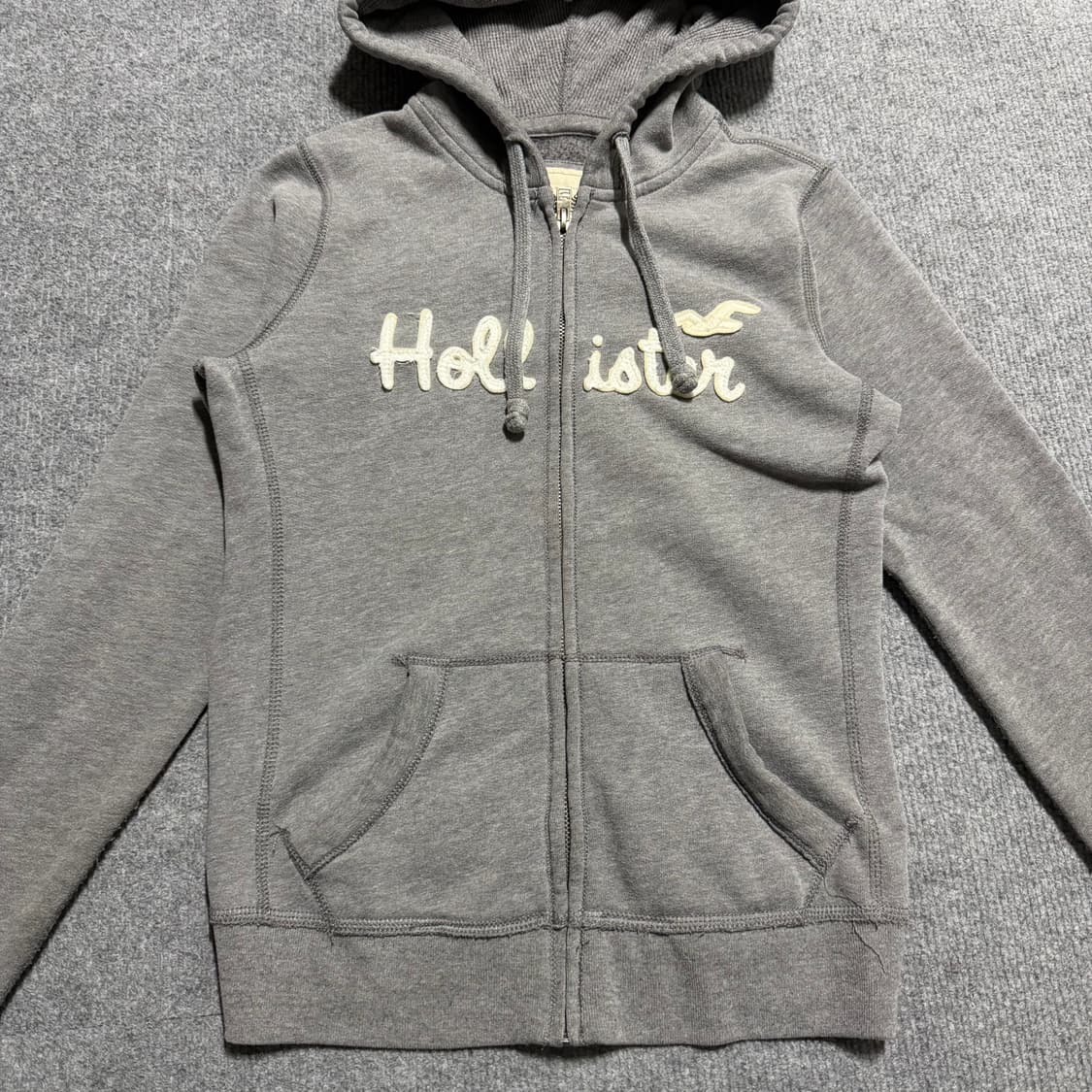 대장템 딱붙핏 홀리스터 그레이 후드집업 s 상품이미지2