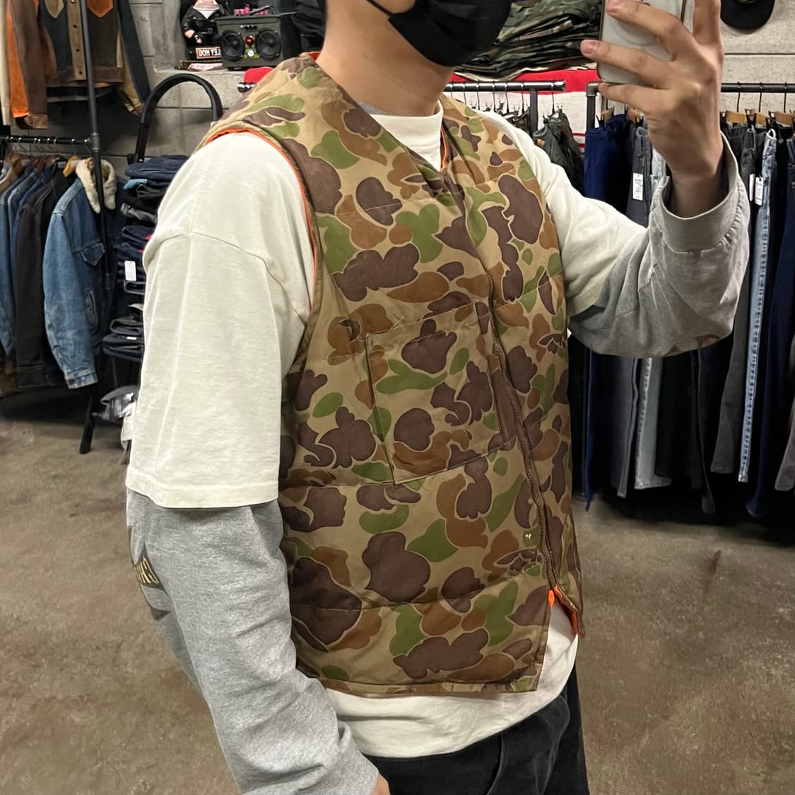 70s 에디바우어 덕카모 리버시블 베스트 (100) 상품이미지8