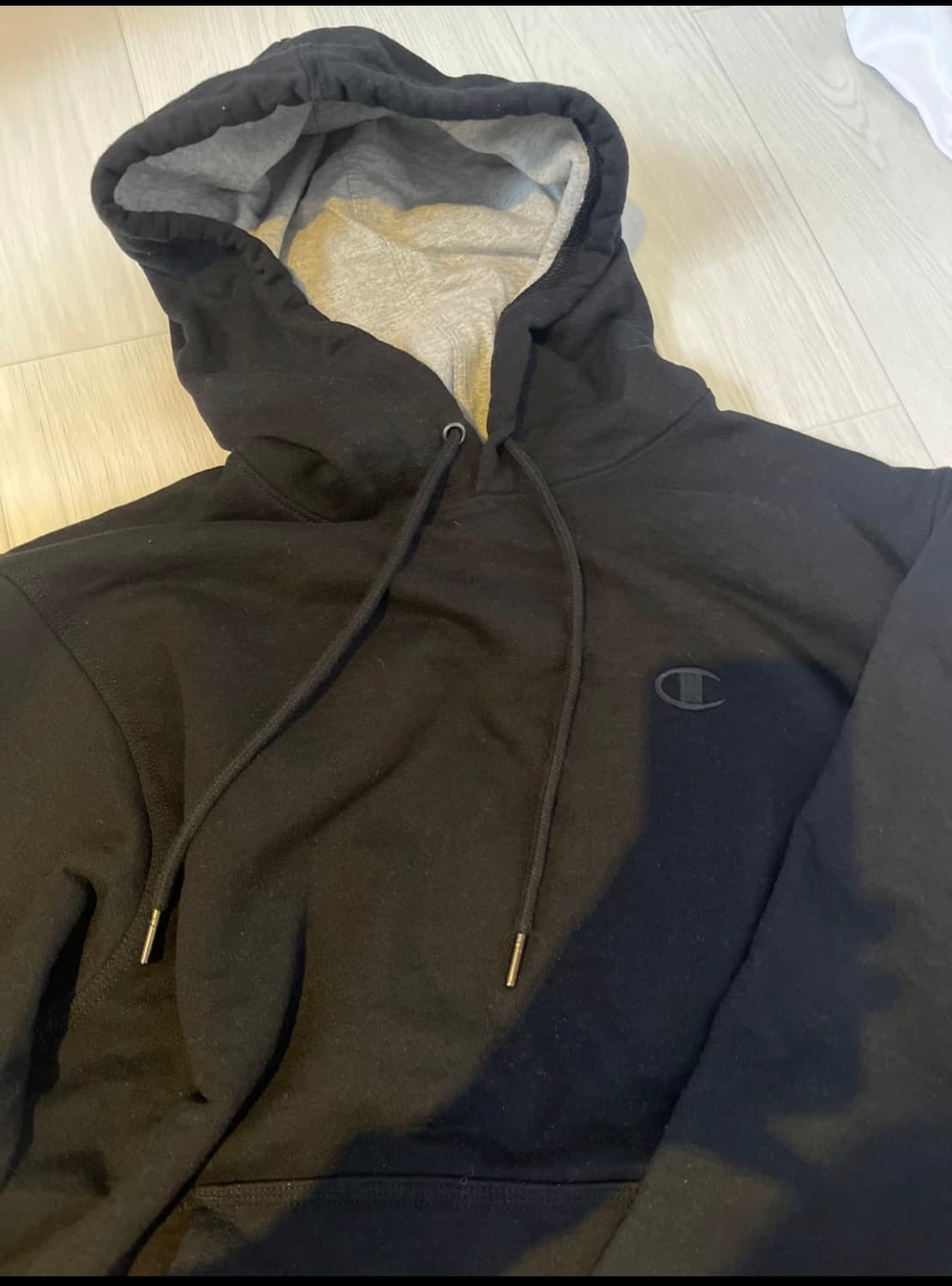 챔피온 블랙 후드티 상품이미지1