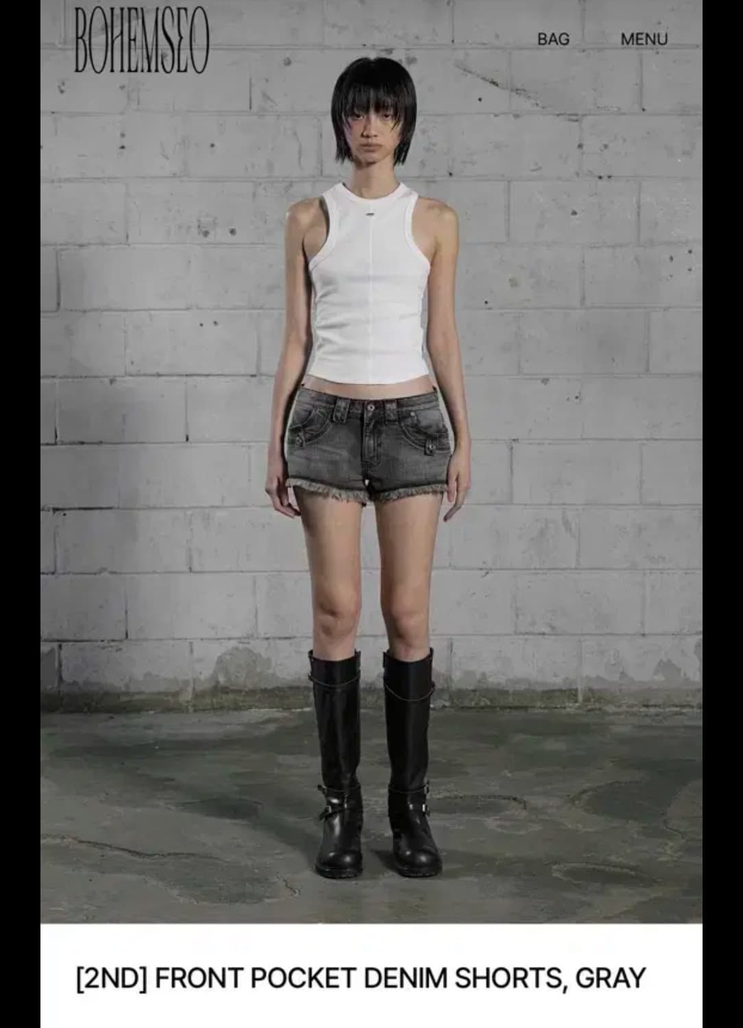 보헤미안서울 프론트 포켓 FRONT POCKET DENIM SHORTS 상품이미지1