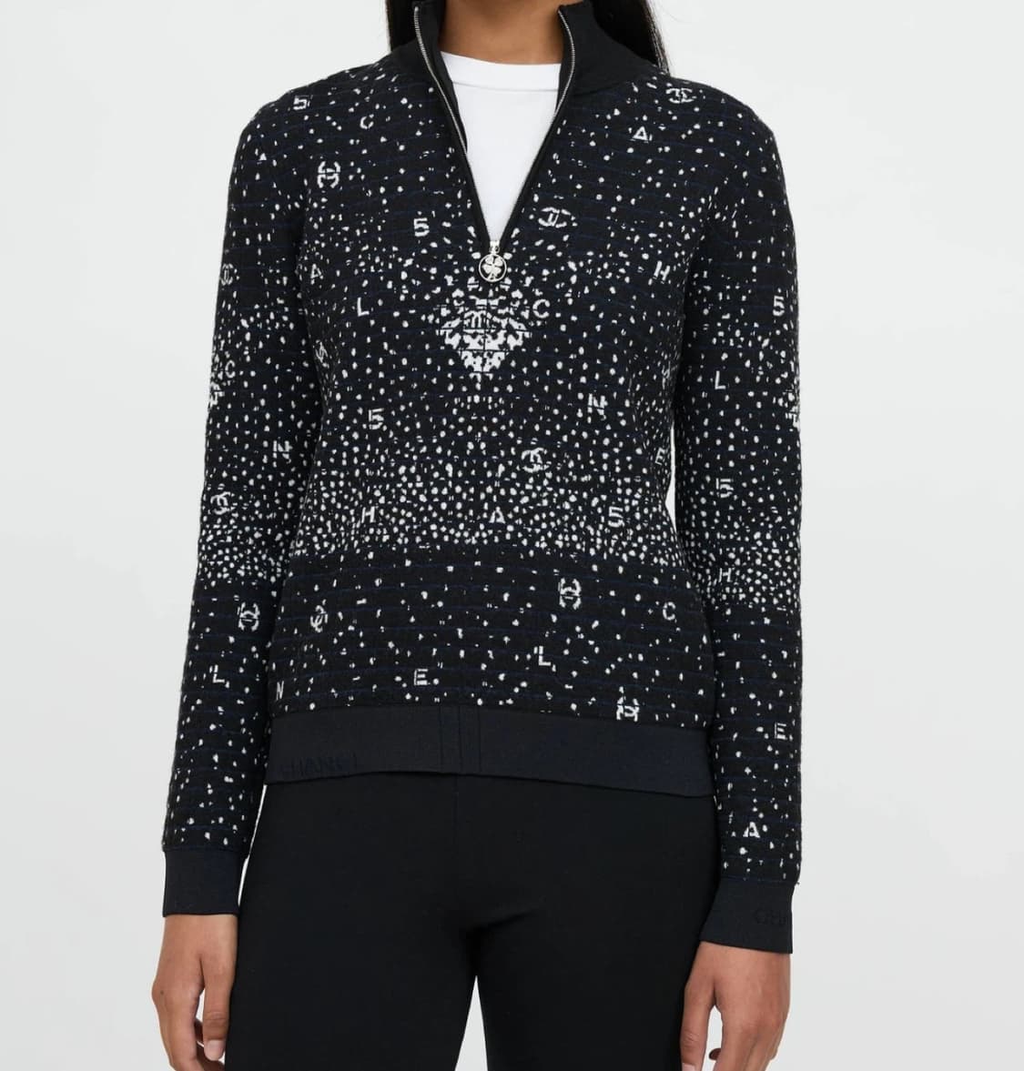 샤넬 레터링 CC 니트집업 상품이미지9