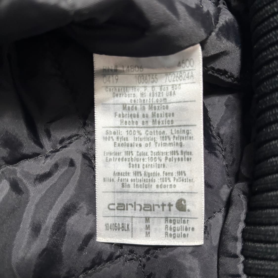 M 칼하트 블랙 후드 워크 자켓 상품이미지5