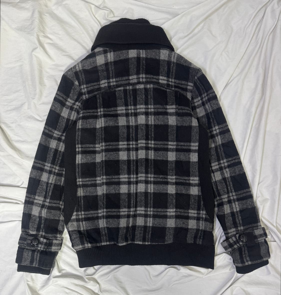 Crazy angel 울 체크 집업자켓 y2k lgb goa 상품이미지4