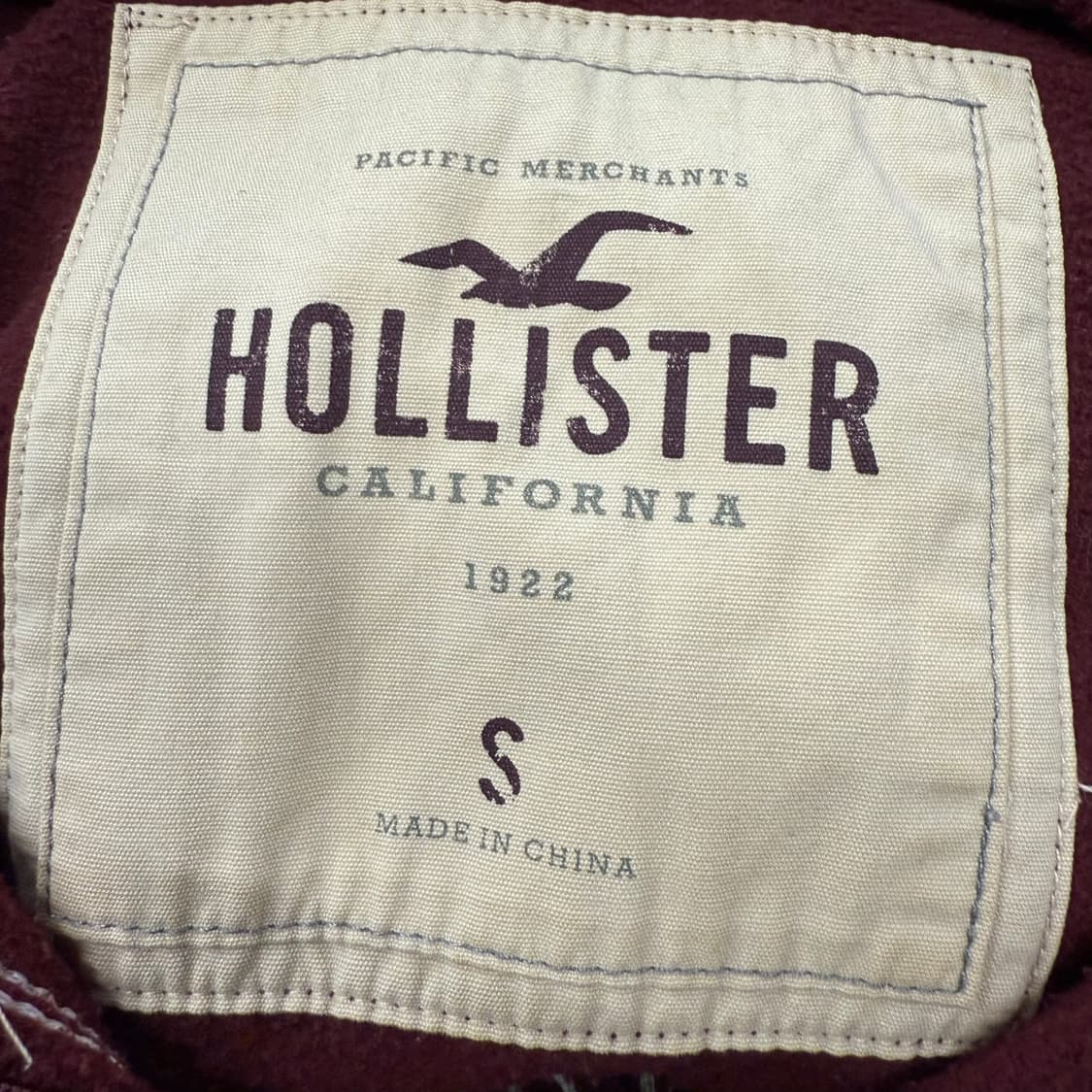 홀리스터 버건디 후드집업  상품이미지5
