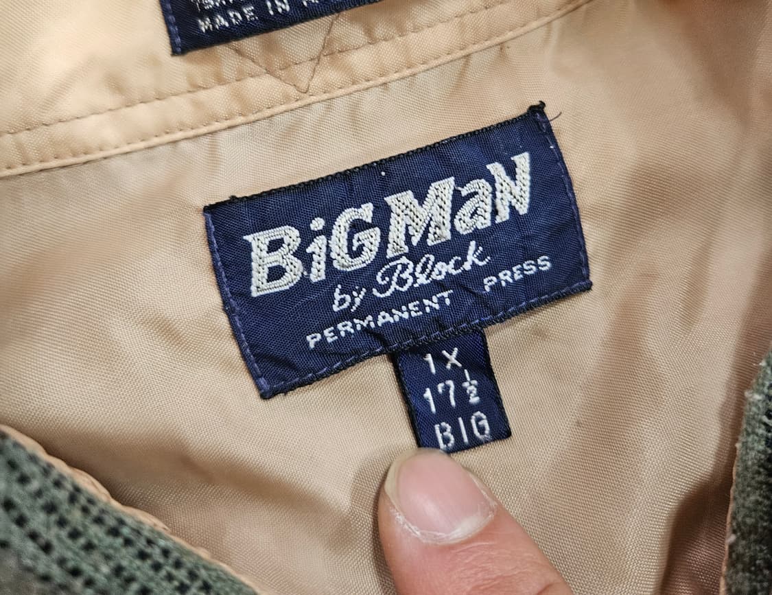 빅맨(BigMan) 90's 빈티지 체크 오버핏 셔츠 Free 상품이미지4