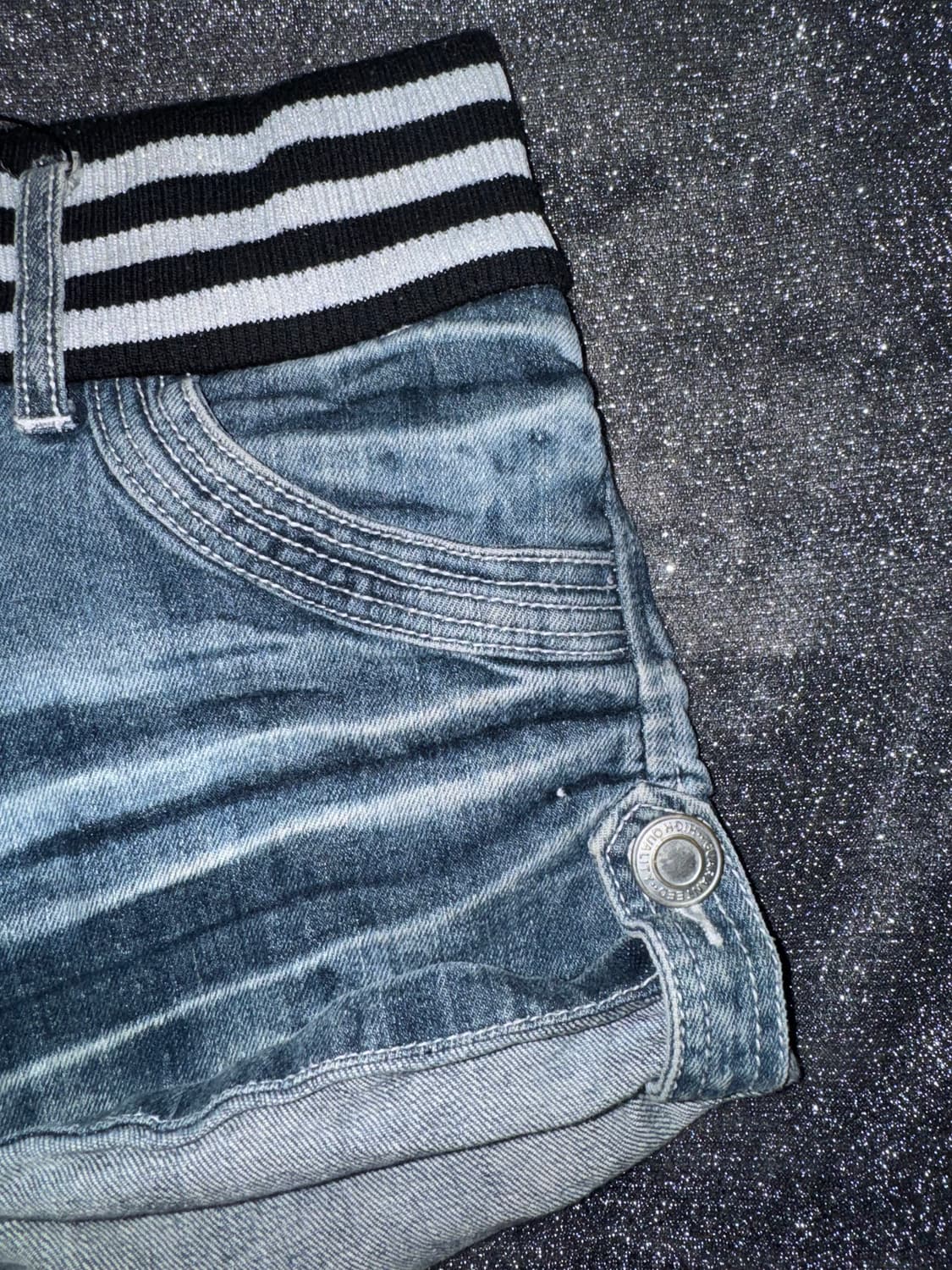Punk stripe denim shorts 상품이미지4