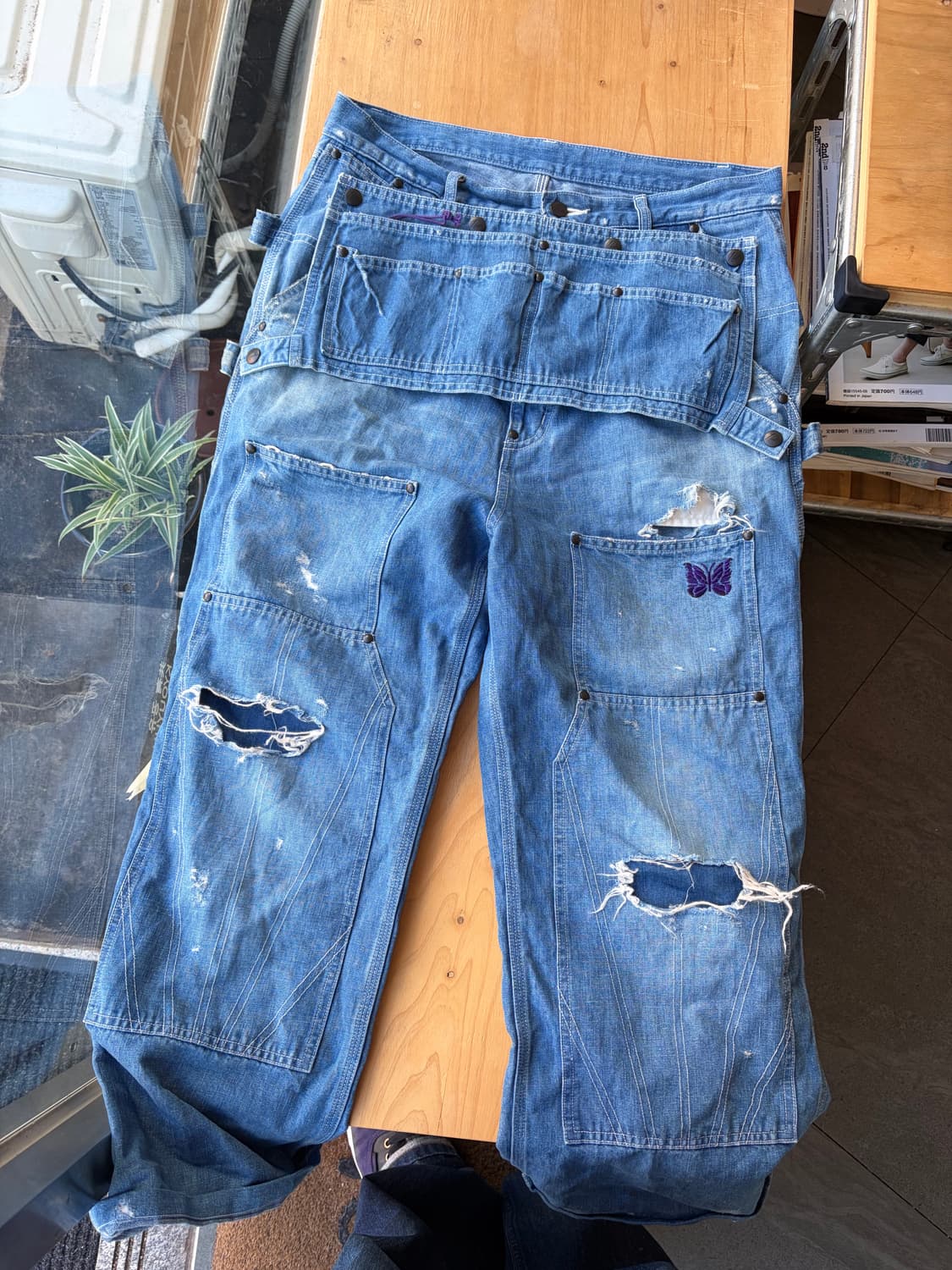 니들스 아프론 카펜터 데님 워시드 M 상품이미지1