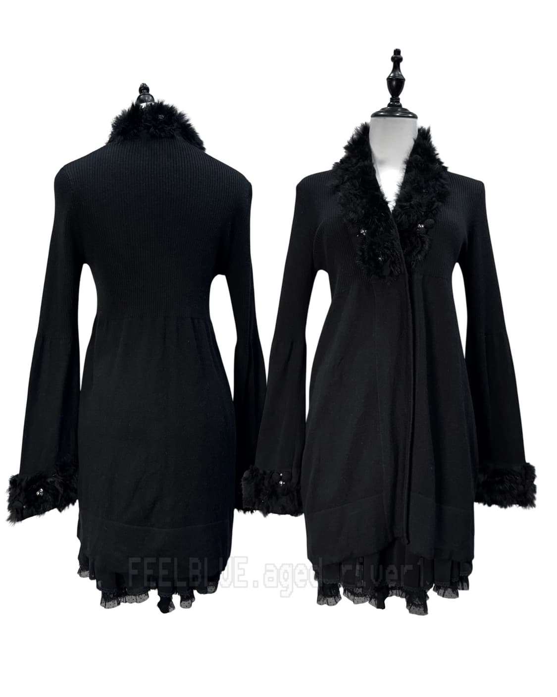 Axes femme fur, Knit, Skirt 3pcs Set 상품이미지5