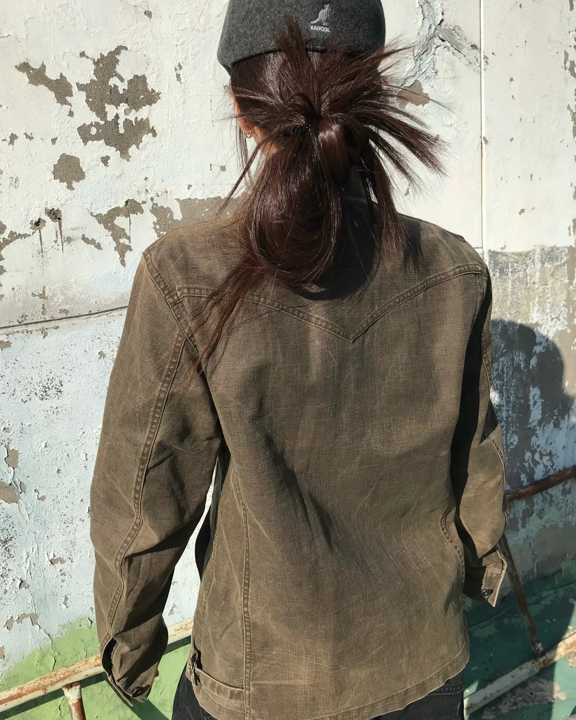 올리브 데님 투웨이 자켓  상품이미지3