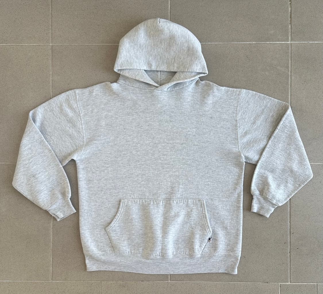 90s 빈티지 러셀 후드 밝은 그레이 XL USA 상품이미지1