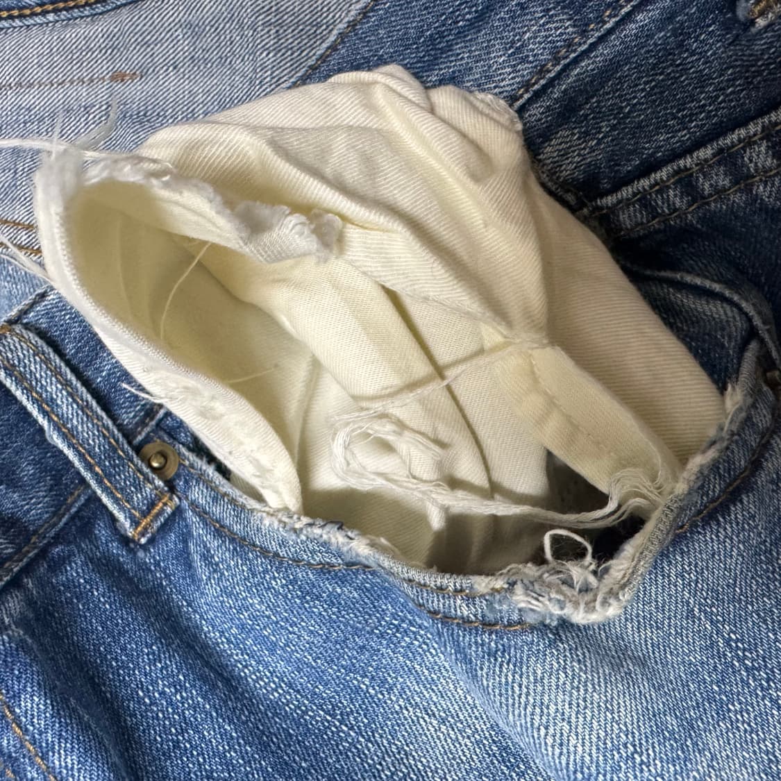 카타쿠리 타마시 벚꽃자수 데미지 워싱 데님팬츠 상품이미지9