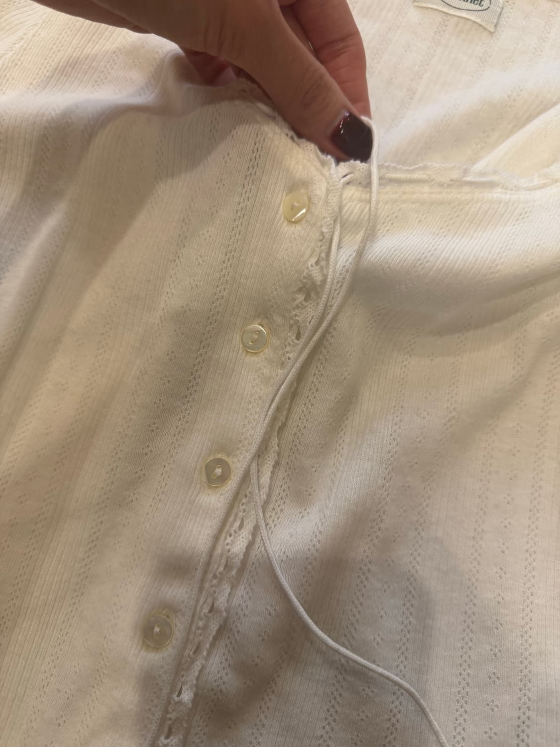 더바넷 라비올리 레이스 트림 버튼업 탑 상품이미지7