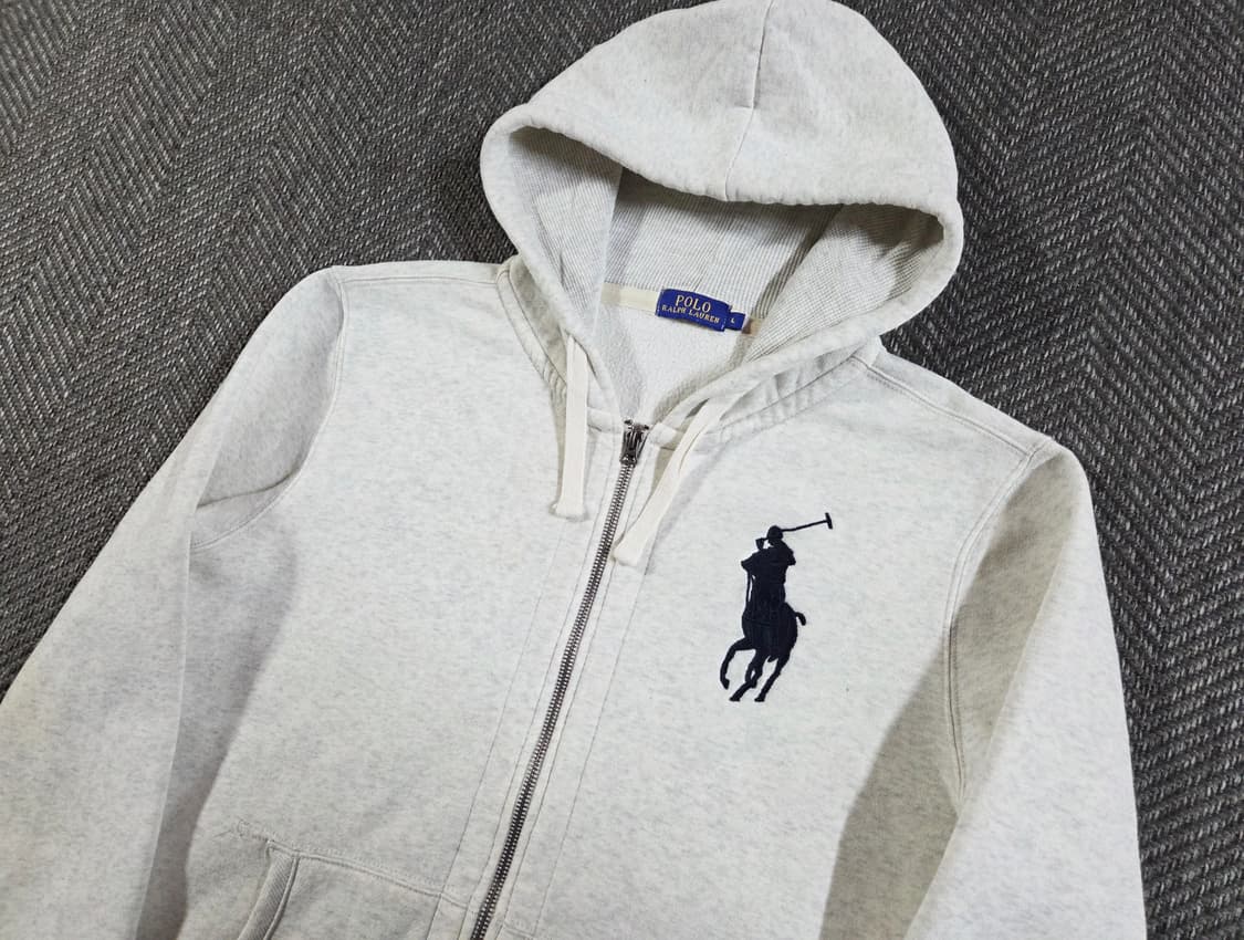 폴로 랄프로렌 아이보리 화이트 빅포니 후드집업 상품이미지3