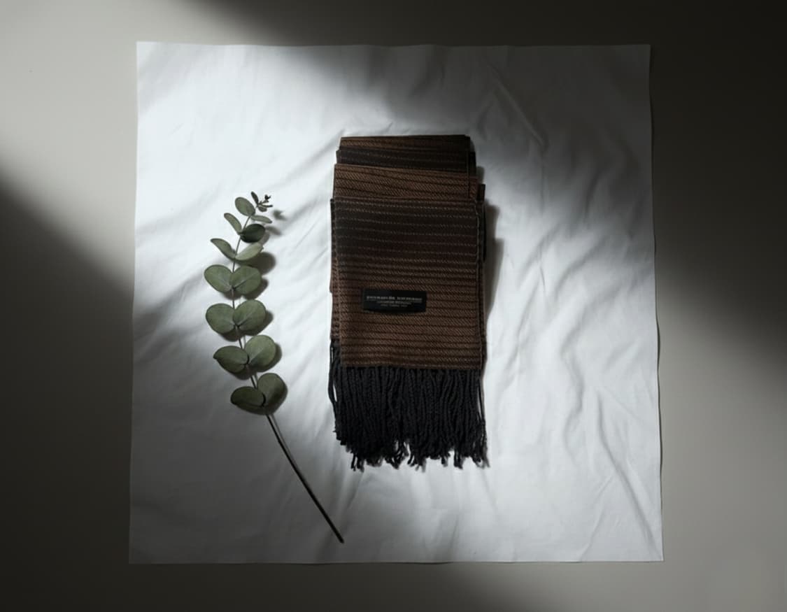 페르난도 소렌슨 캐시미어 머플러 브라운 상품이미지3