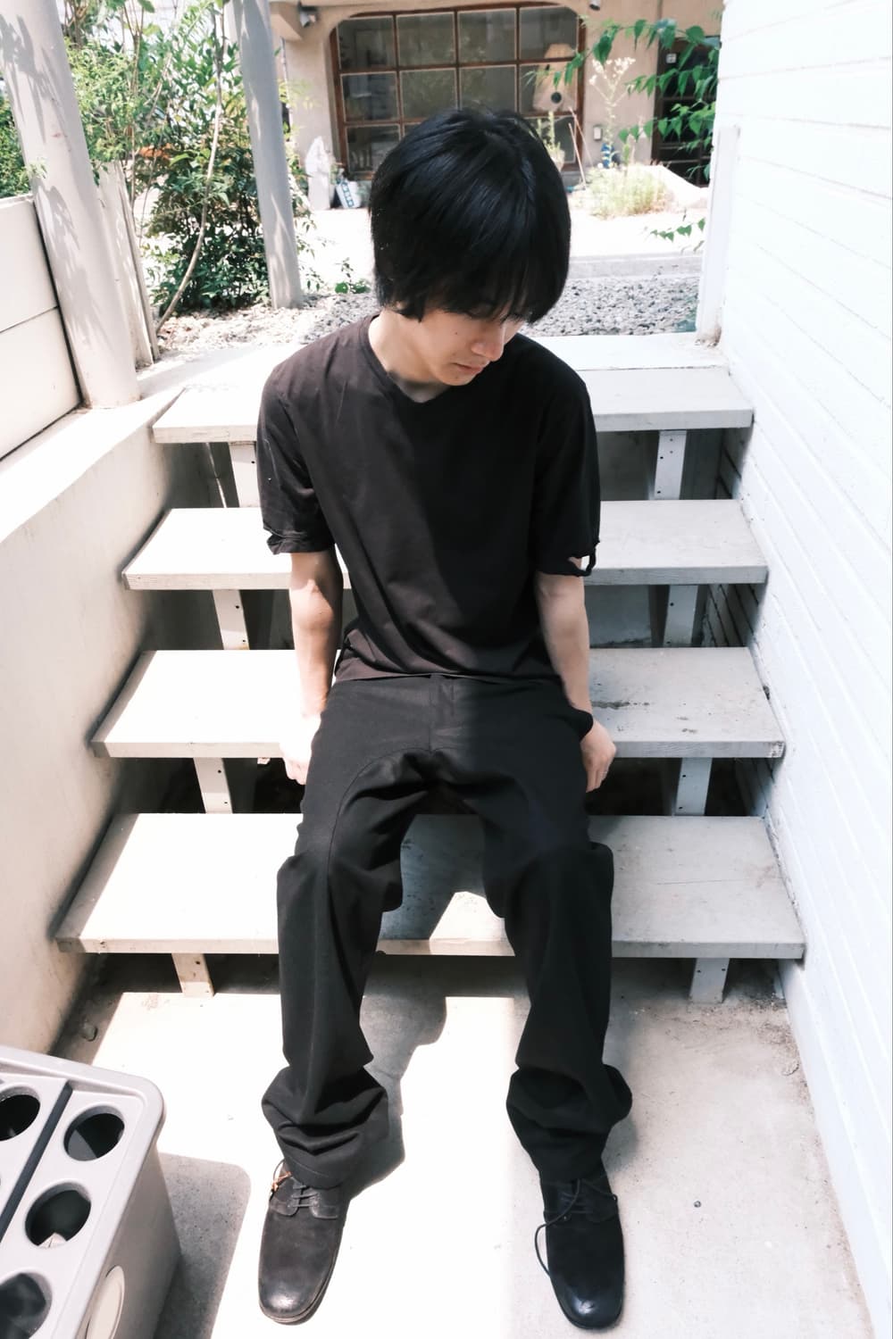 Helmut lang 슬릿 반팔 티셔츠 m 상품이미지1