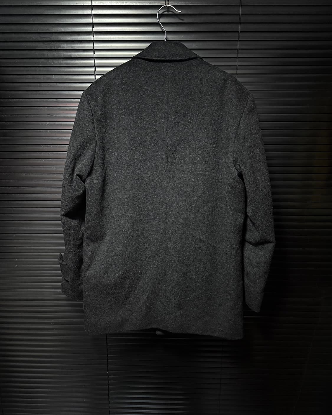 Mig 울 모 캐시미어 혼방 블랙 검정 숏 코트 95 m 카라 발마칸 상품이미지6