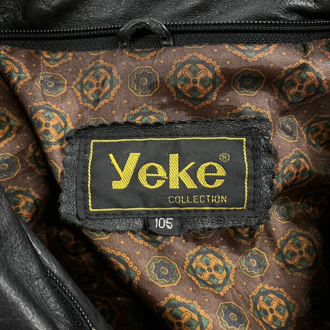 [정품/105] yeke 빈티지 드럼다이드 가죽 레더 자켓 b17 상품이미지5