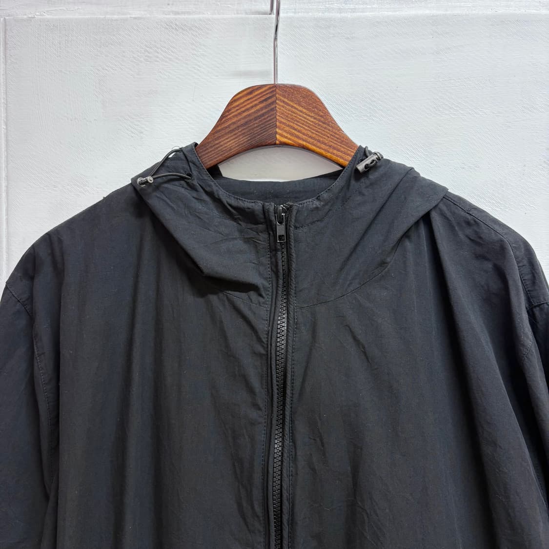 patterntorso 블랙 코튼 바스락 후드 바람막이 자켓 (XL) 상품이미지2