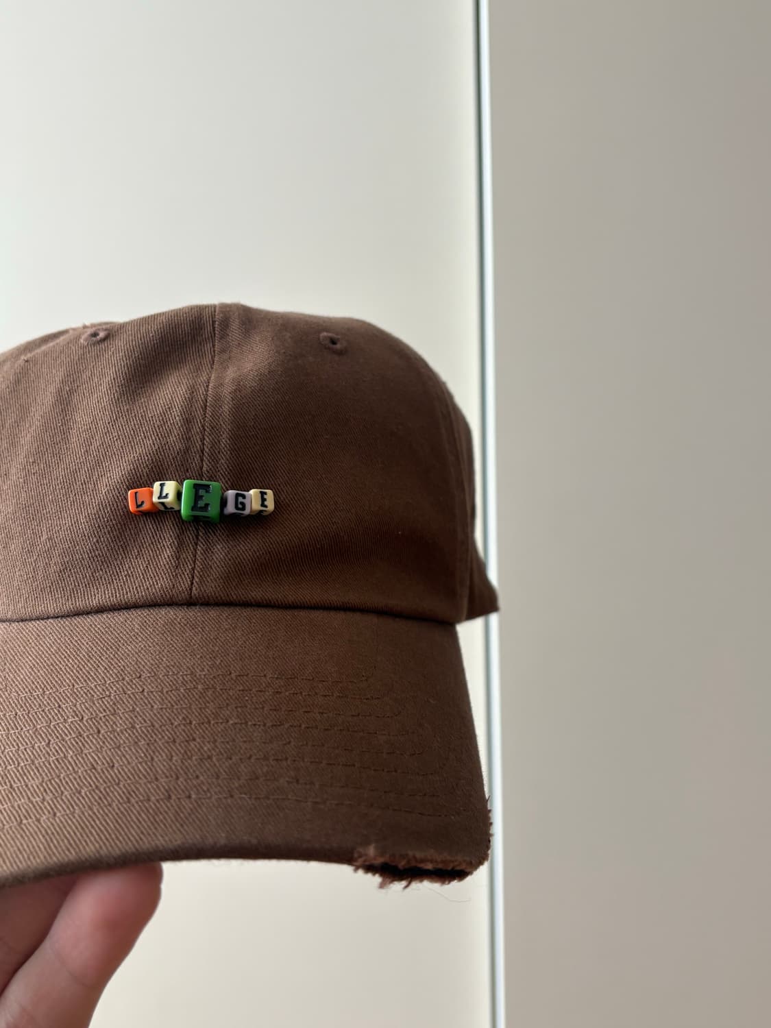 렉토 리지 큐브 로고 디스트로이드 볼캡 브라운 상품이미지2