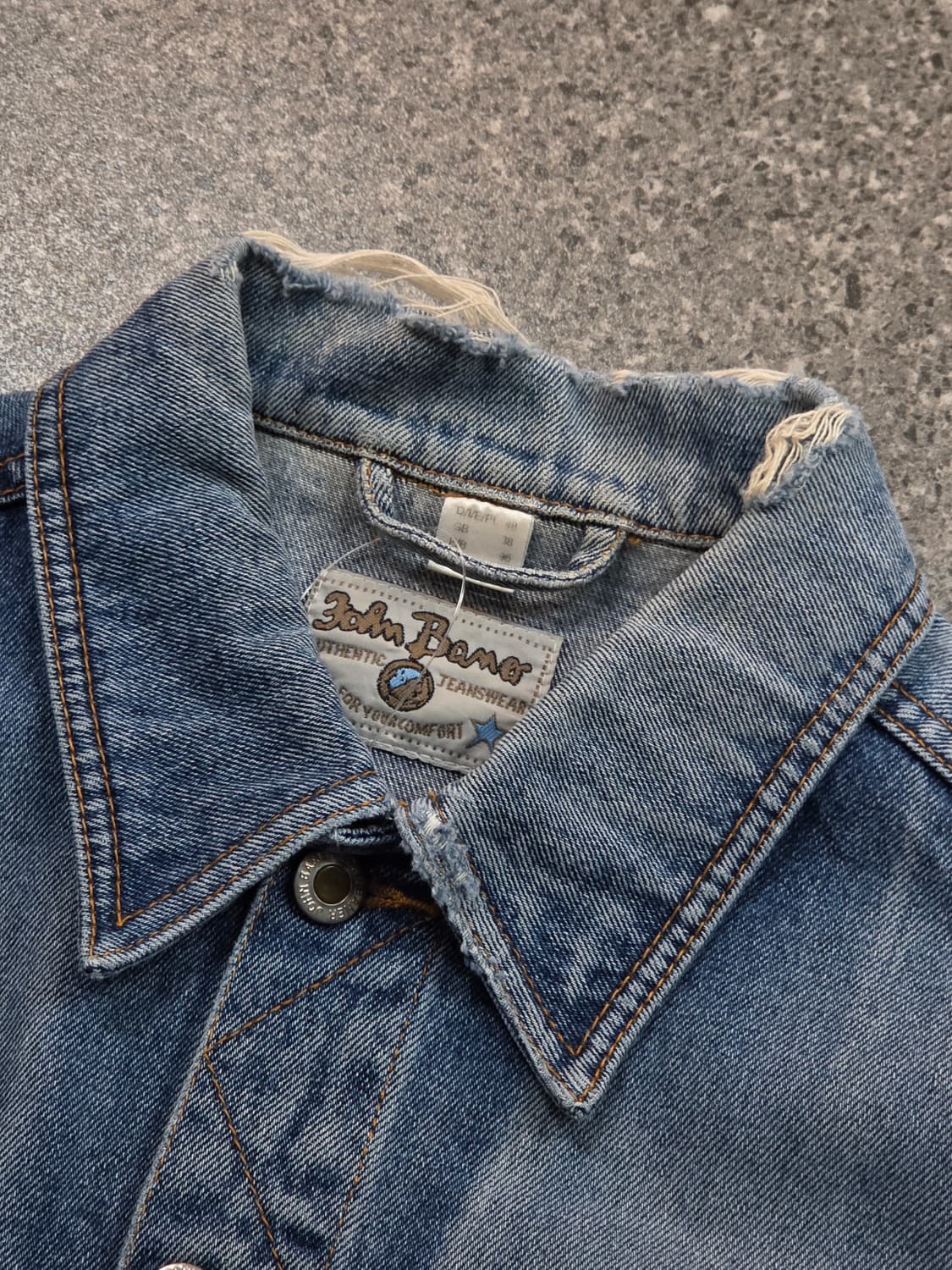 Vintage 빈티지 중청워싱 데님자켓 상품이미지3
