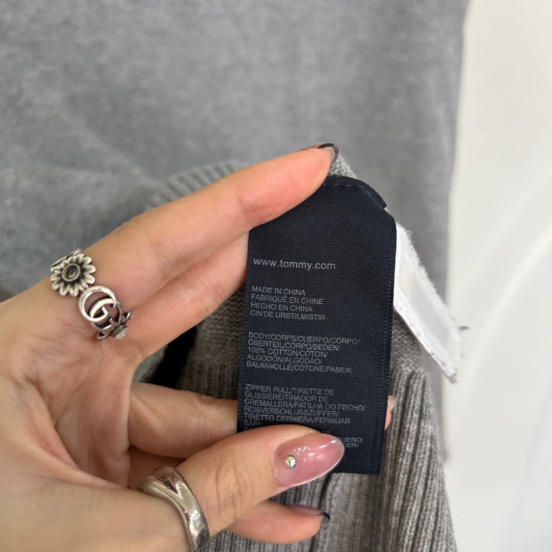 타미힐피거 남성 반집업 니트 L 상품이미지4