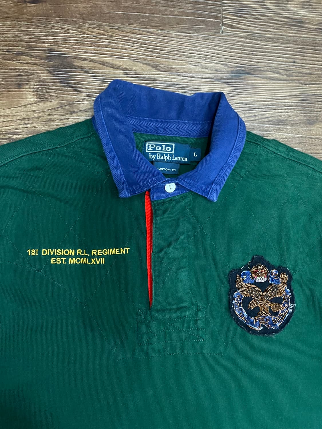 폴로 랄프로렌 엘보패치 럭비티 그린 상품이미지2